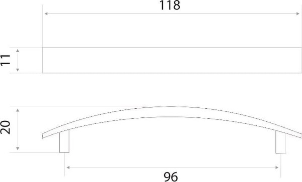 Изображение товара Ручка для мебели Trodos ZY-9B 96мм сплав ЦАМ 22г (никель)