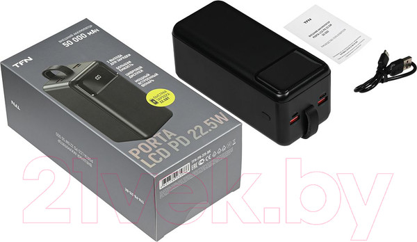 Изображение товара Портативное зарядное устройство TFN Porta 40000mAh / TFN-PB-314-BK (черный)