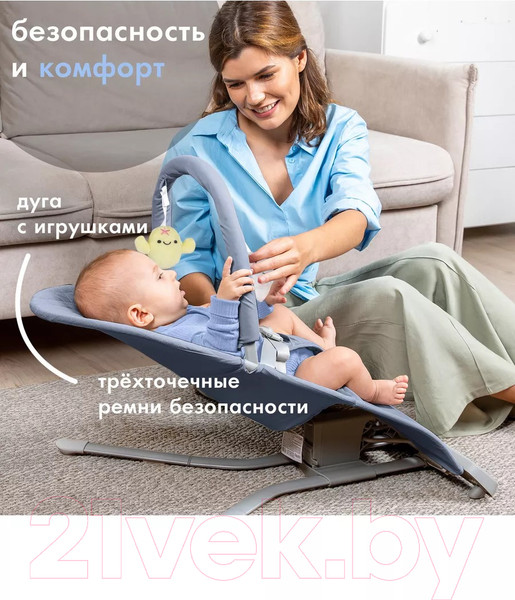 Изображение товара Детский шезлонг Nuovita Pulito PL2 (синий)