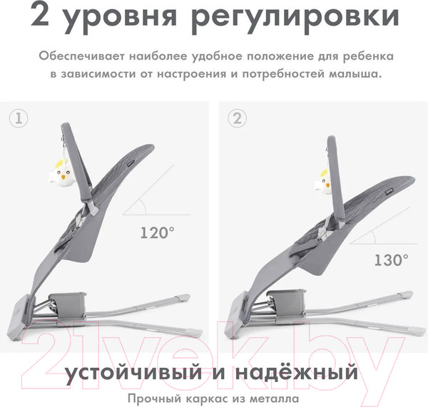 Изображение товара Детский шезлонг Nuovita Pulito PL2 (серый)