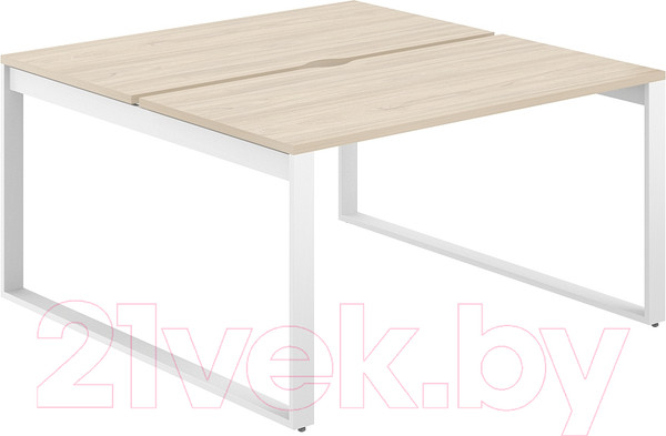 Изображение товара Комплект письменных столов Norden 140x143.8x75 / AG.135.AR.V.72.WH (белый/акация равелло)