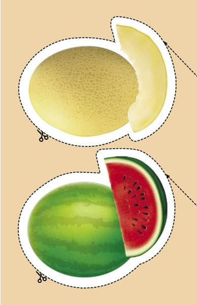 Изображение товара Развивающая книга Эксмо Мои первые вырезалки. Фрукты и овощи, мягкая обложка