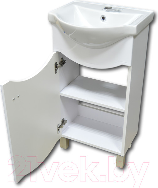 Изображение товара Тумба с умывальником Гамма 21оФ2/1-У 45 Базик-7045 (фрезеровка)