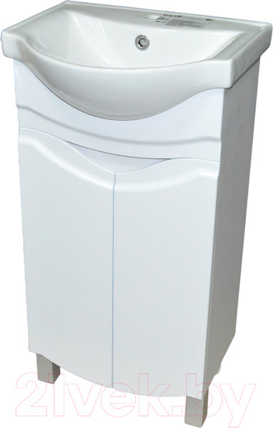 Изображение товара Тумба с умывальником Гамма 21оФ8/1-У45 45 Базик-7045 (улыбка)