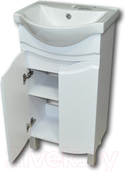 Изображение товара Тумба с умывальником Гамма 21оФ8/1-У45 45 Базик-7045 (улыбка)