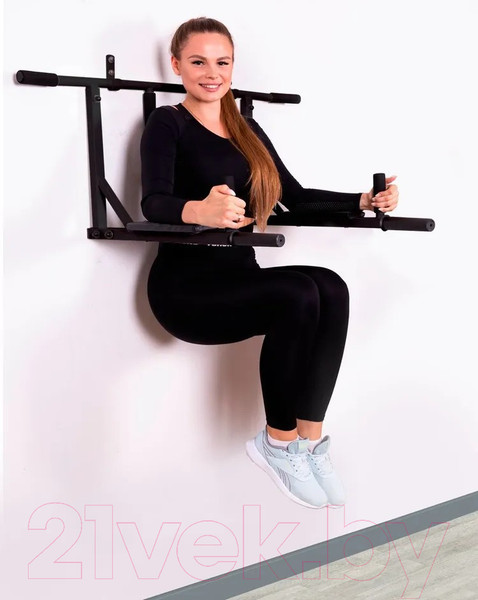 Изображение товара Турник-брусья Absolute Champion Центр Спорт 3в1 / АЧ 9971 (черный/красный, черные ручки)