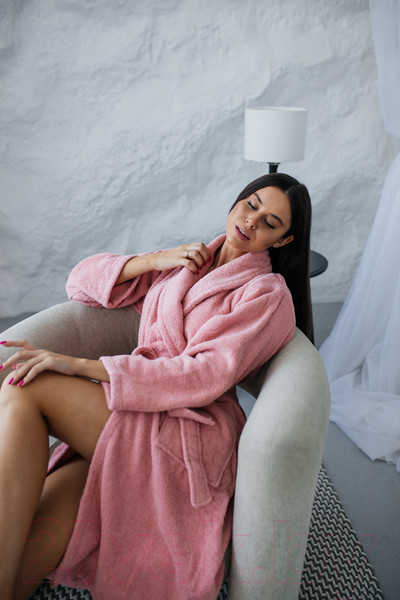 Изображение товара Халат Minteks Махровый ТВ04-6 (р.46, терракотовый)