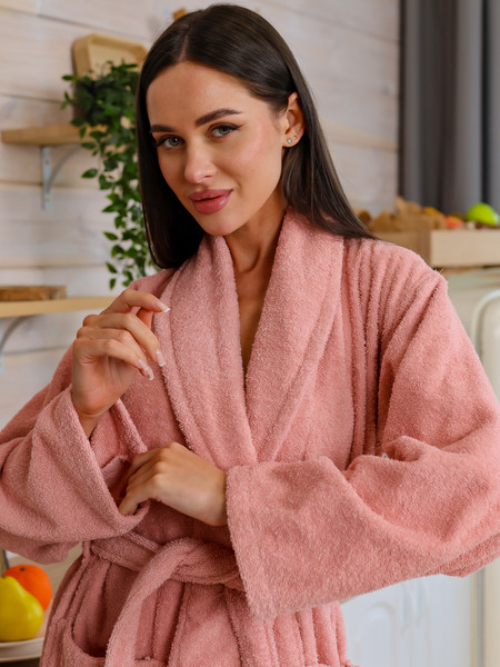 Изображение товара Халат Minteks Махровый ТВ04-6 (р.46, терракотовый)