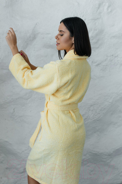 Изображение товара Халат Minteks Махровый ТВ04-7 (р.46, желтый)