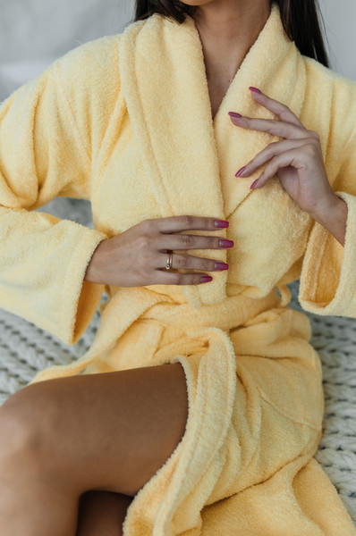 Изображение товара Халат Minteks Махровый ТВ04-7 (р.50, желтый)