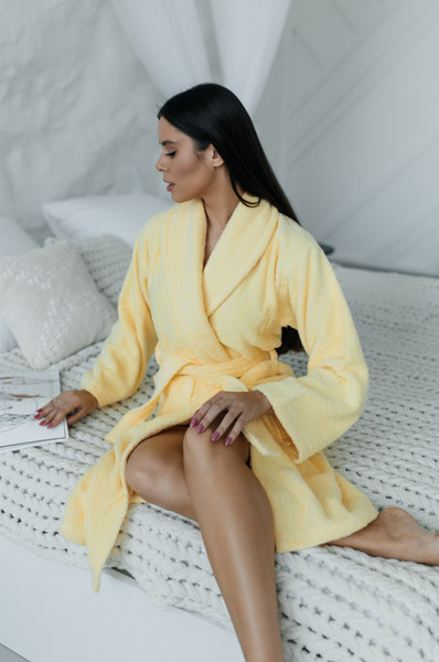 Изображение товара Халат Minteks Махровый ТВ04-7 (р.50, желтый)