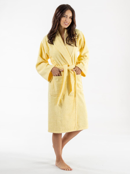 Изображение товара Халат Minteks Махровый ТВ04-7 (р.50, желтый)