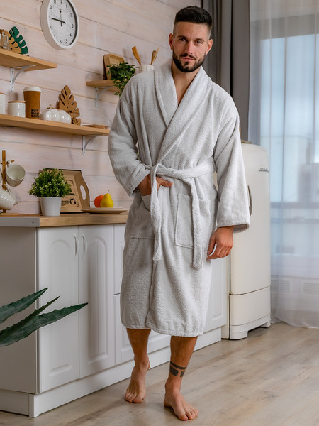 Изображение товара Халат Minteks Махровый ТВ04-8 (р.52, сиреневый)