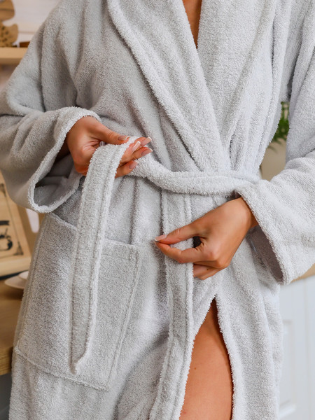 Изображение товара Халат Minteks Махровый ТВ04-8 (р.52, сиреневый)