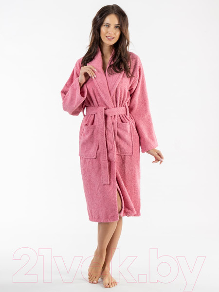 Изображение товара Халат Minteks Махровый ТВ04-11 (р.46, малиновый)