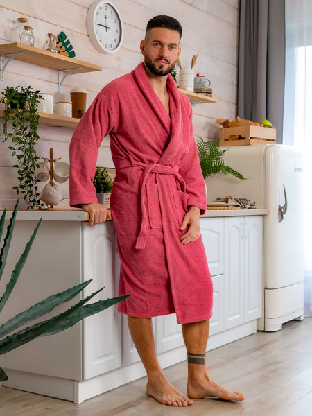 Изображение товара Халат Minteks Махровый ТВ04-11 (р.46, малиновый)