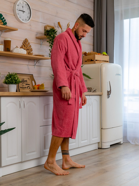 Изображение товара Халат Minteks Махровый ТВ04-11 (р.48, малиновый)