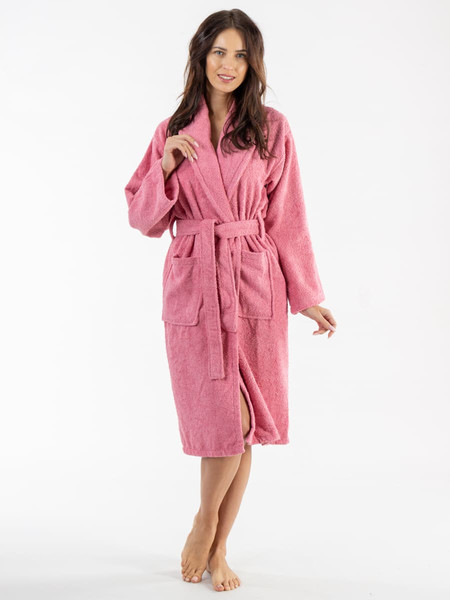 Изображение товара Халат Minteks Махровый ТВ04-11 (р.50, малиновый)