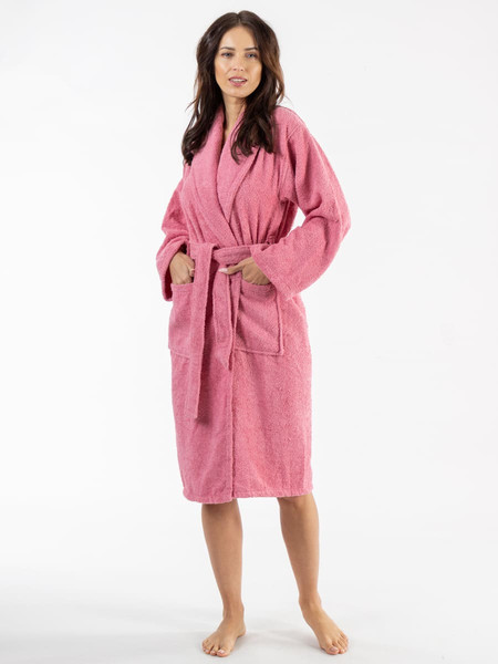 Изображение товара Халат Minteks Махровый ТВ04-11 (р.50, малиновый)