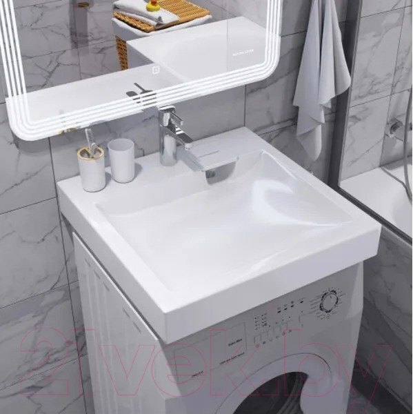 Изображение товара Умывальник Sanita Space 55 WB.WM/Space/55-C/WHT.G/S1