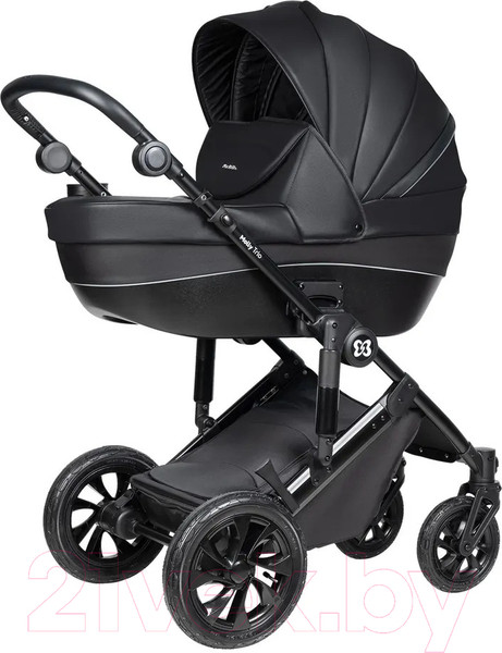 Изображение товара Детская универсальная коляска Farfello Molly Trio 3 в 1 (Total Black)