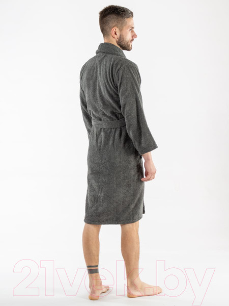 Изображение товара Халат Minteks Махровый ТВ03-5 (р.50, графит)