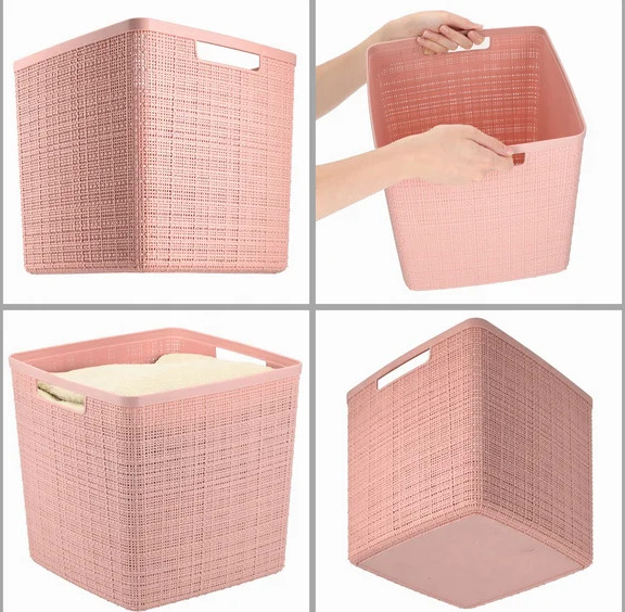 Изображение товара Корзина Curver Jute Cube / 255196 (розовый)