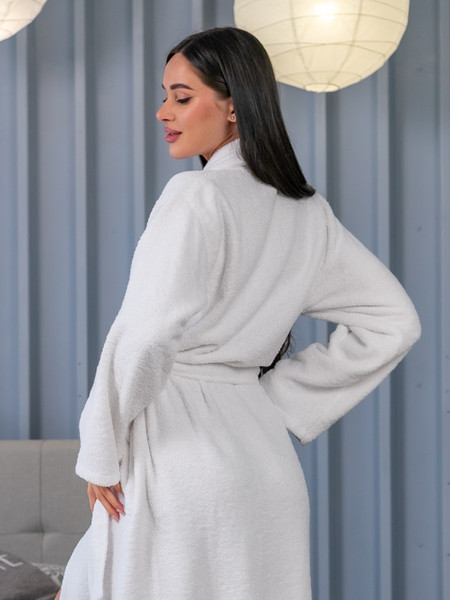 Изображение товара Халат Minteks Махровый ТВ03-1 (р.52, белый)