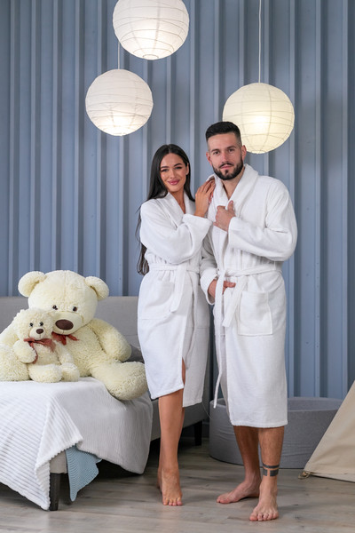 Изображение товара Халат Minteks Махровый ТВ03-1 (р.52, белый)