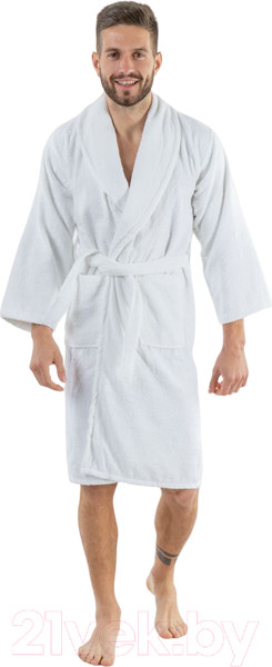 Изображение товара Халат Minteks Махровый ТВ03-1 (р.52, белый)