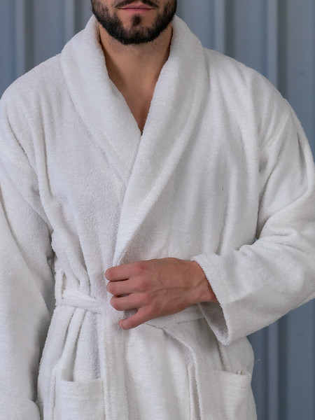 Изображение товара Халат Minteks Махровый ТВ03-1 (р.52, белый)