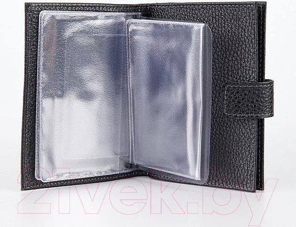 Изображение товара Обложка для автодокументов Poshete 604-077M-BLK (черный)