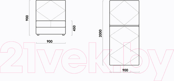 Изображение товара Оттоманка Rivalli Невада НПБ (Newtone antracite)