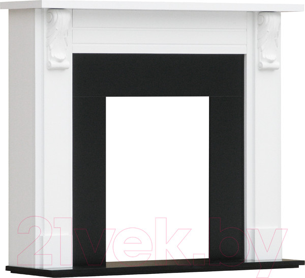Изображение товара Каминокомплект Смолком Lyncoln STD-ASP Majestic-S LUX BL LT (бьянко белый/черный)