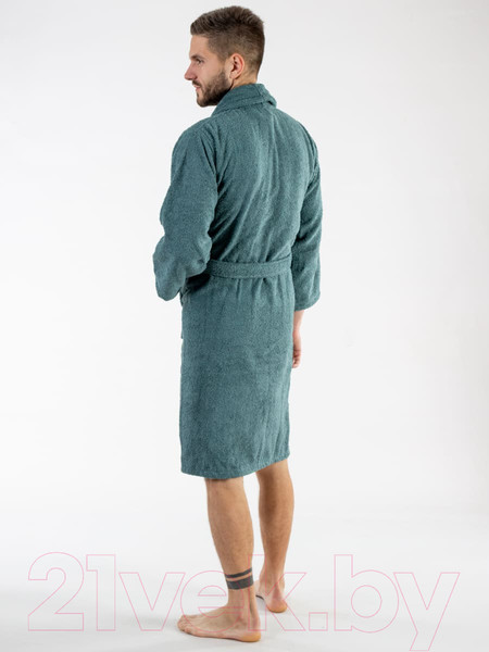 Изображение товара Халат Minteks Махровый ТВ03-3 (р.46, изумрудный)
