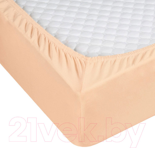 Изображение товара Простыня Milanika Бежевая 140x200x20 (трикотаж)