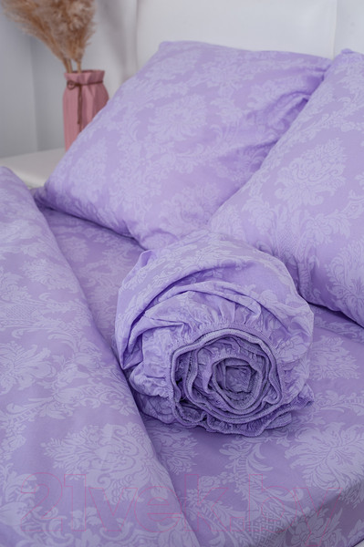 Изображение товара Простыня Milanika Аметист на резинке 90x200x20 (поплин/жаккард)