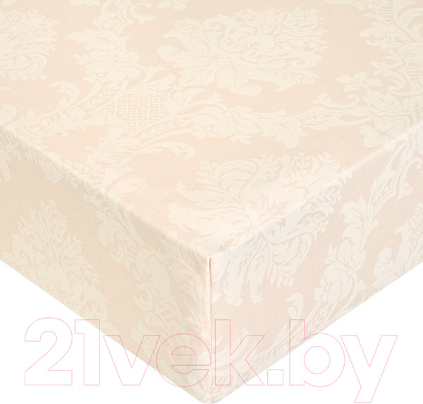 Изображение товара Простыня Milanika Жемчуг на резинке 90x200x20 (поплин/жаккард)
