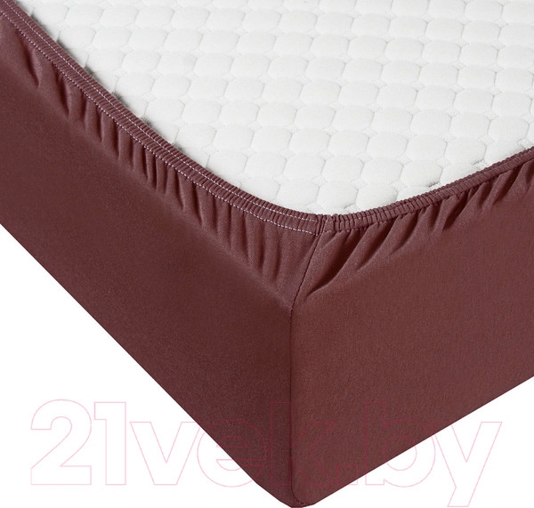 Изображение товара Простыня Milanika Темный шоколад 180x200x20 (трикотаж)