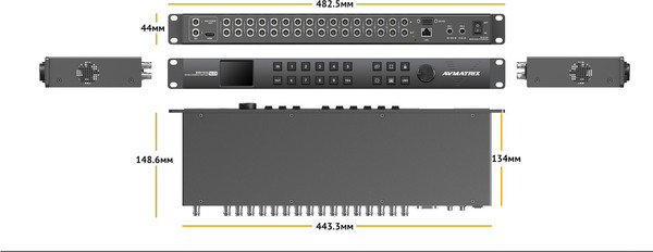 Изображение товара Конвертер цифровой Avmatrix MMV1630 1RU 3G-SDI 16CH / 29718