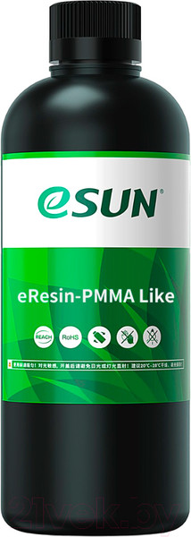 Изображение товара Фотополимерная смола для 3D-принтера eSUN eResin-PMMA Like Resin PM200 / т0034855 (500г, прозрачный)