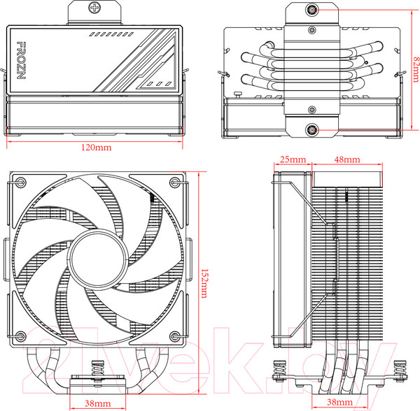 Изображение товара Кулер для процессора ID-Cooling Frozn A410 Black