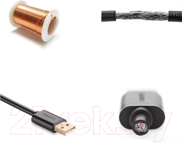 Изображение товара Кабель Ugreen US121 / 10319 (5м, черный)