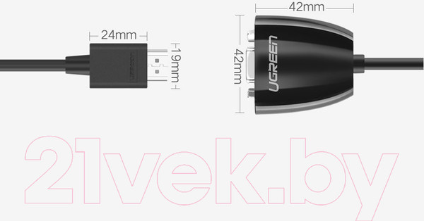 Изображение товара Конвертер цифровой Ugreen MM105 / 40253 (черный)