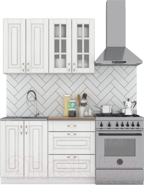 Изображение товара Кухонный гарнитур Интермебель Бостон-1 1.2 (акация белая/дуб вотан)