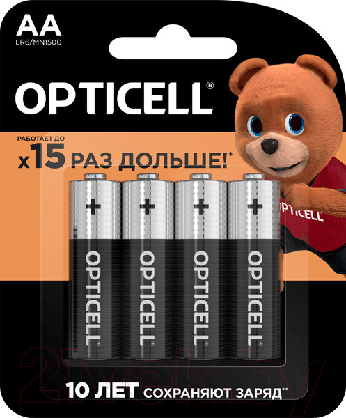 Изображение товара Комплект батареек Opticell AA (4шт)