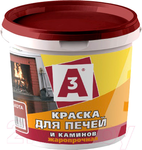 Изображение товара Краска А3 Для печей и каминов (1.3кг, терракота)