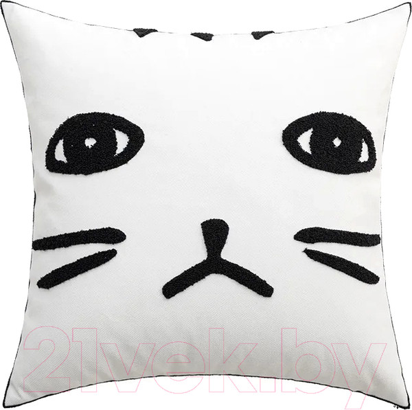 Изображение товара Чехол на подушку Swed house Tillvaxt 34.35.4616 (50x50, белый/черный)