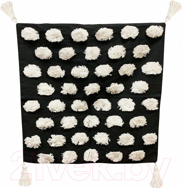 Изображение товара Чехол на подушку Swed house Hed 34.35.6944 (50x50, белый/черный)