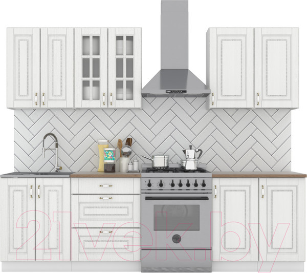 Изображение товара Кухонный гарнитур Интермебель Бостон-5 2м (акация белая/дуб вотан)